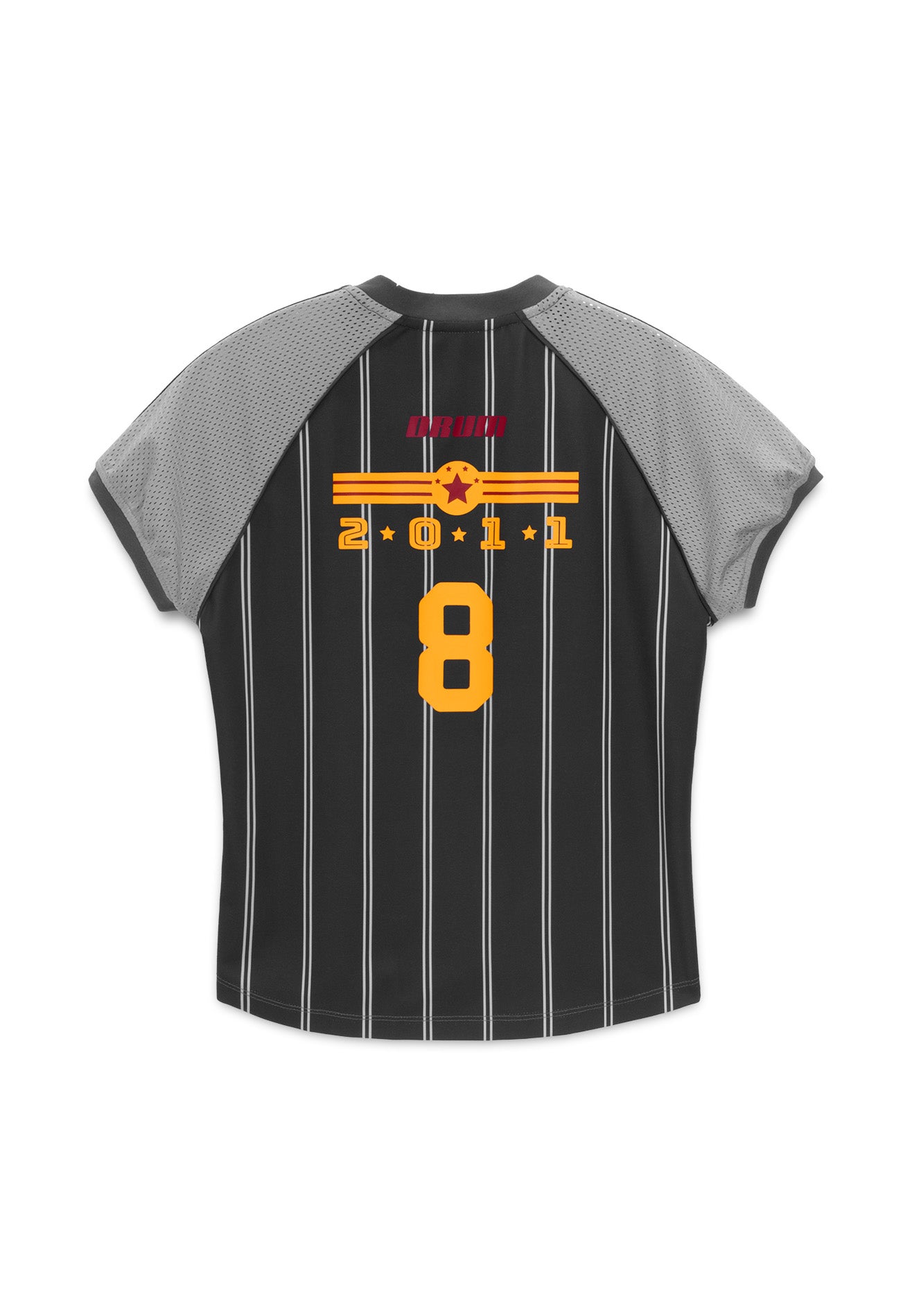 DRUM S. Ladies Raglan Mesh Sleeve Top- Dark Grey