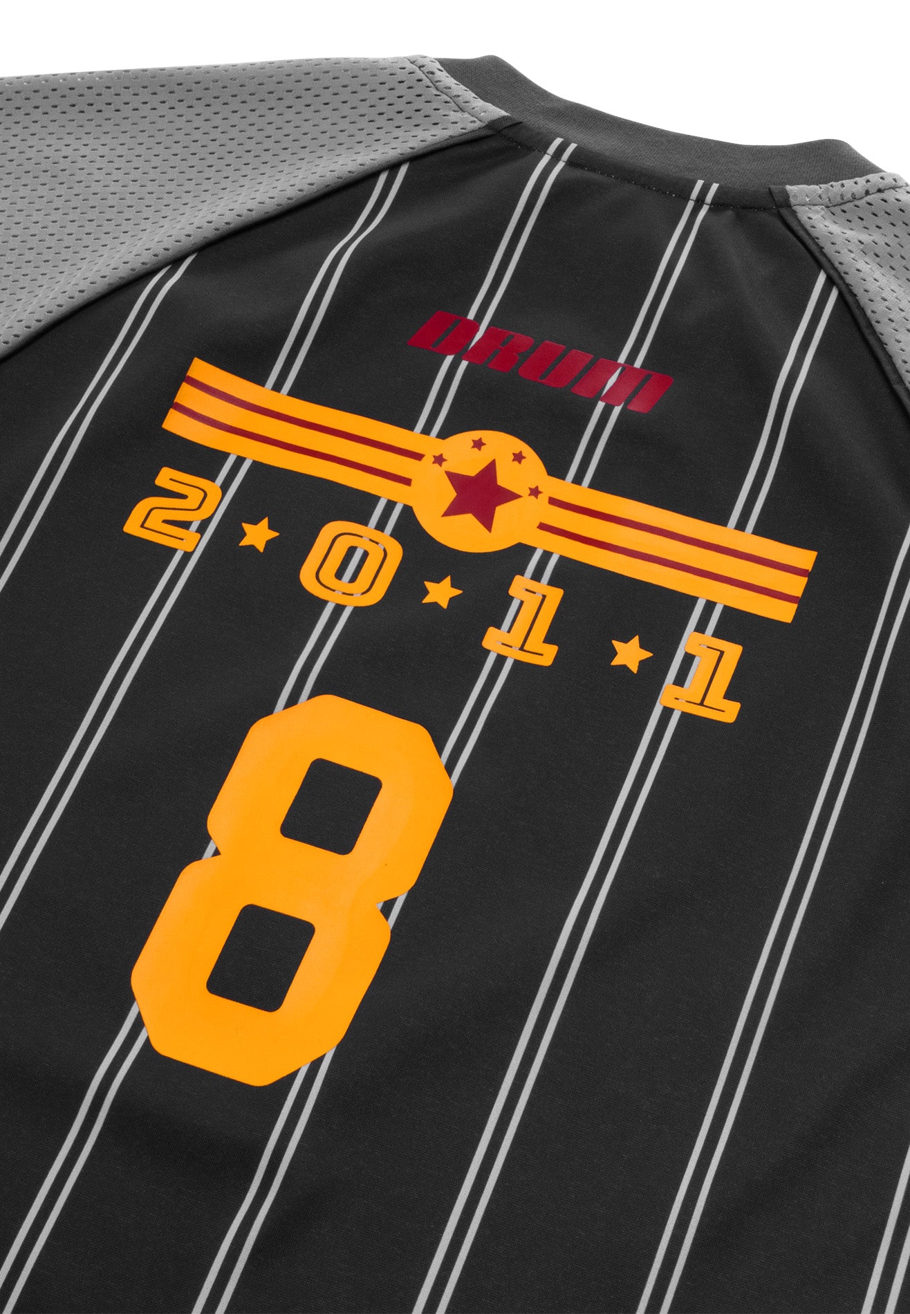 DRUM S. Ladies Raglan Mesh Sleeve Top- Dark Grey