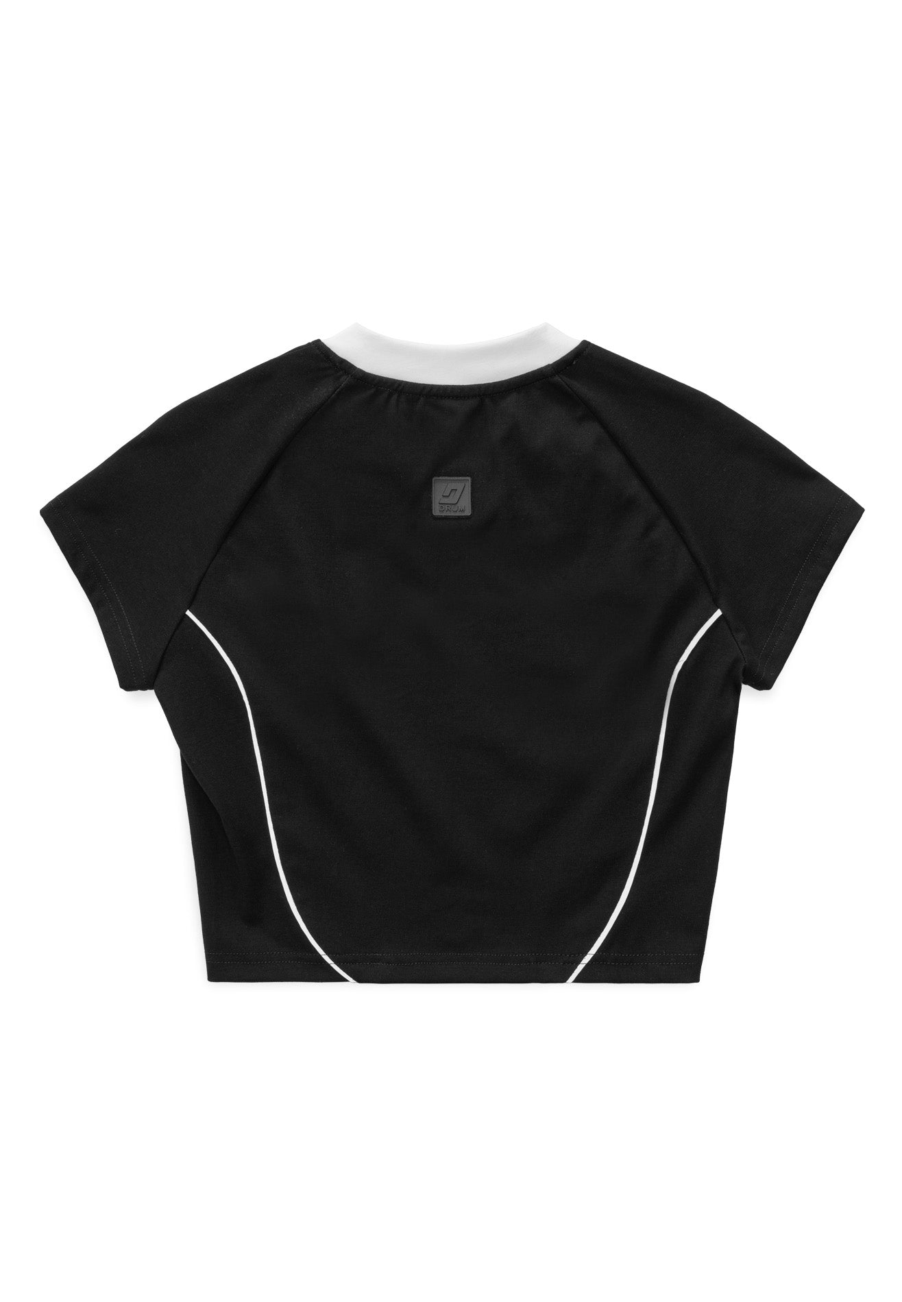 DRUM S. Women Reflective Logo Crop Top- Black