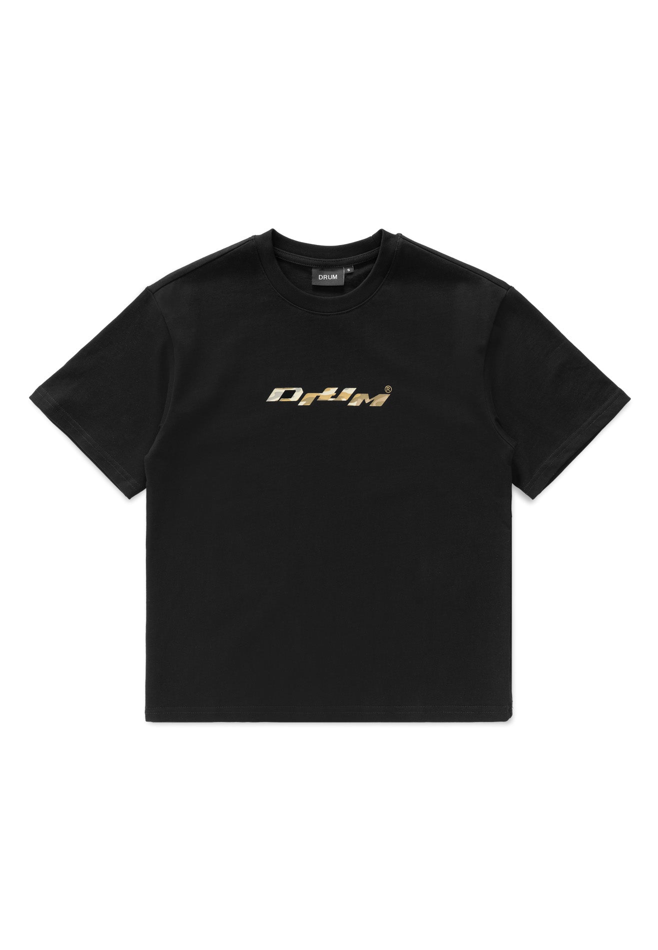 DRUM S. Women Camo Rubber Print Top- Black