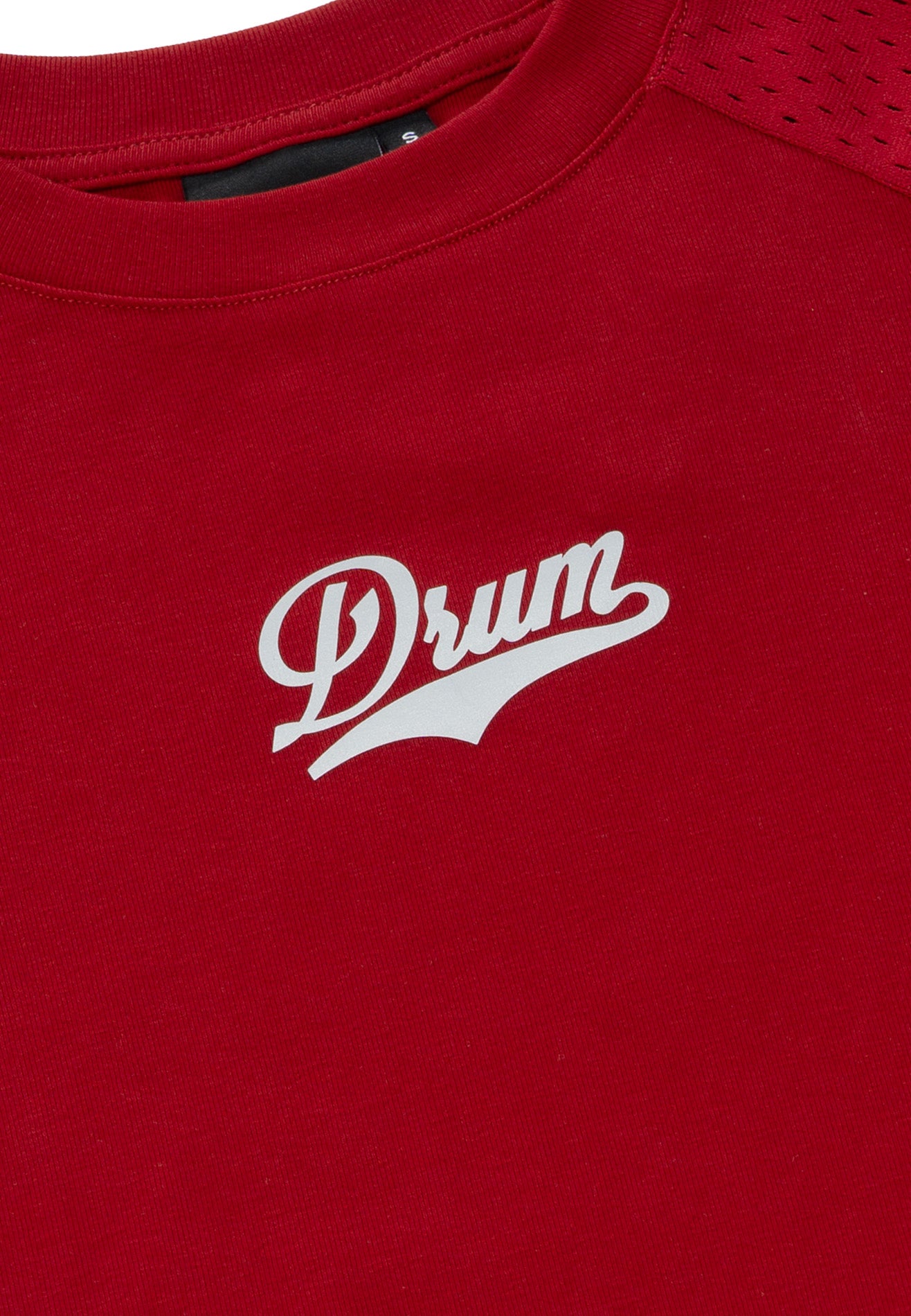 DRUM S. Women Reflective Print Pipping Crop Top- Red