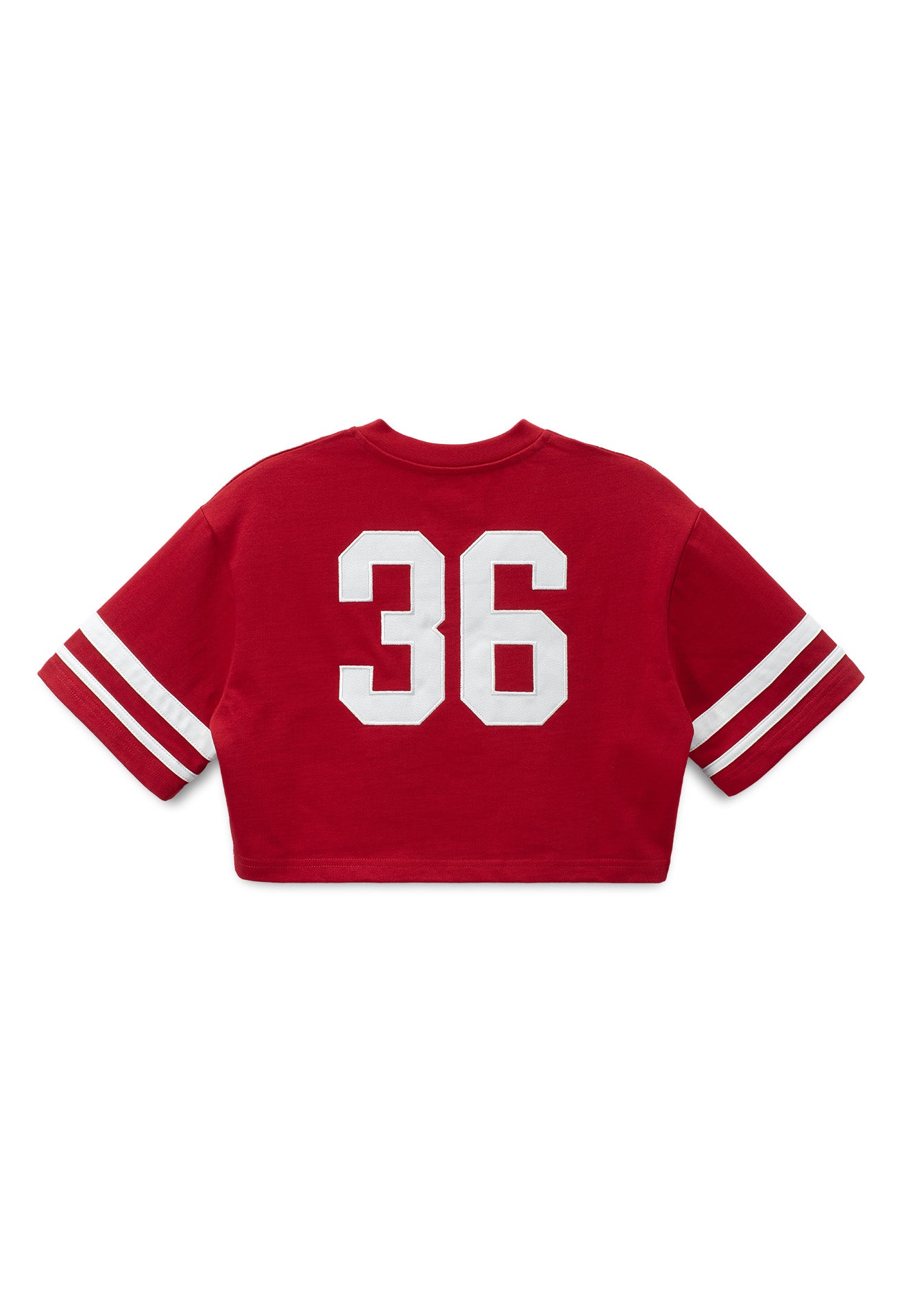 DRUM S. Women Embroidery Logo 36 Crop Top- Red