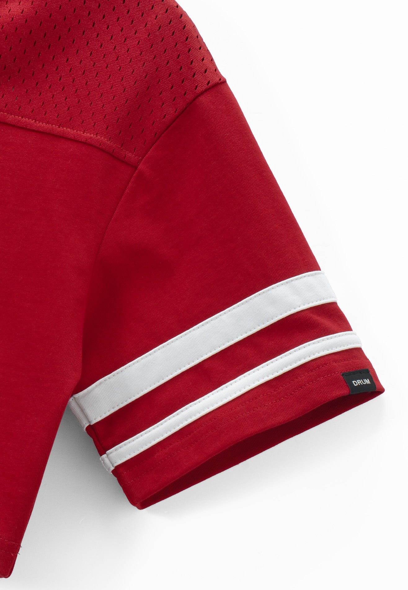 DRUM S. Women Embroidery Logo 36 Crop Top- Red