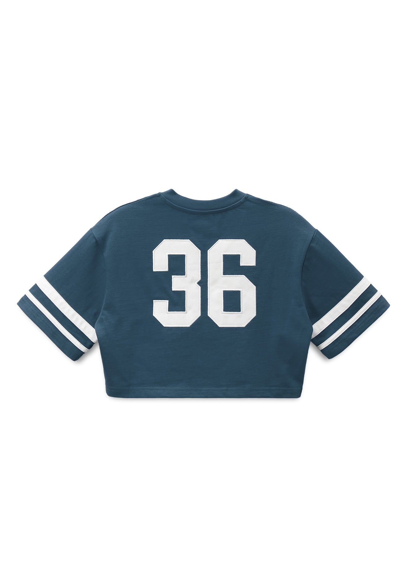 DRUM S. Women Embroidery Logo 36 Crop Top- Dark Blue