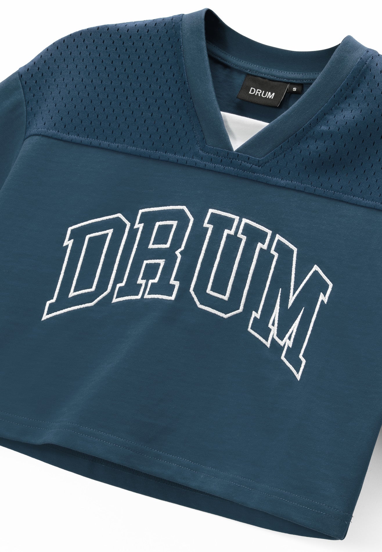 DRUM S. Women Embroidery Logo 36 Crop Top- Dark Blue