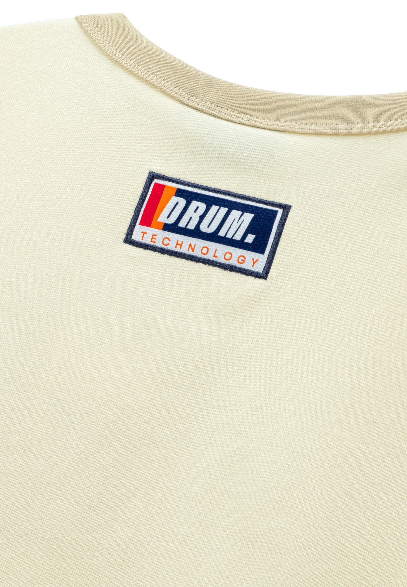 DRUM S. Women Workshop theme Logo Pipping Crop Top- Beige