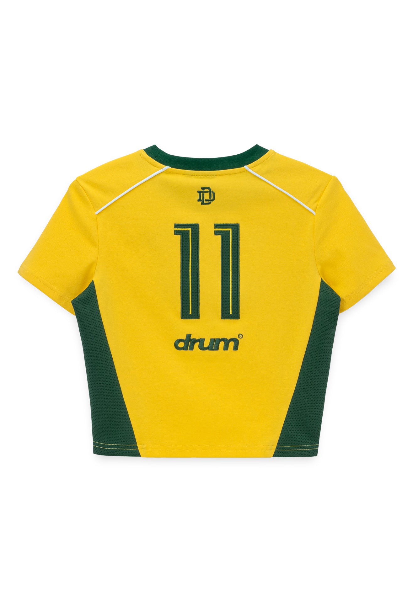 DRUM S. Women Football Collection Cut & Sew Crop Top - Yellow