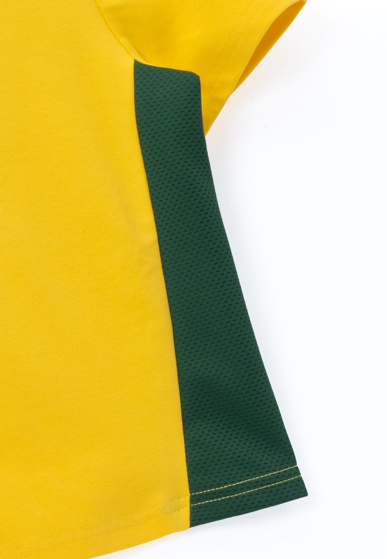 DRUM S. Women Football Collection Cut & Sew Crop Top - Yellow
