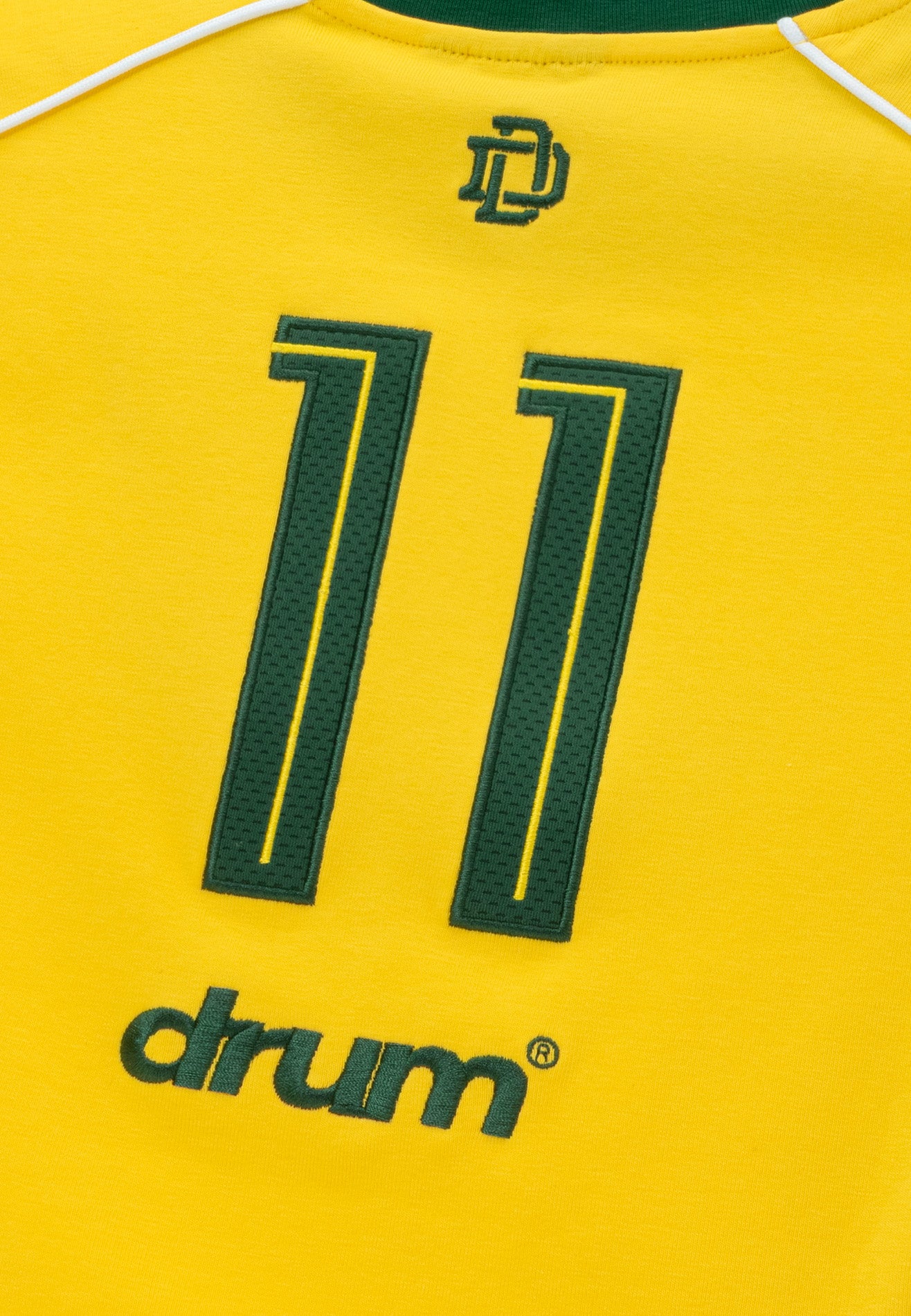 DRUM S. Women Football Collection Cut & Sew Crop Top - Yellow