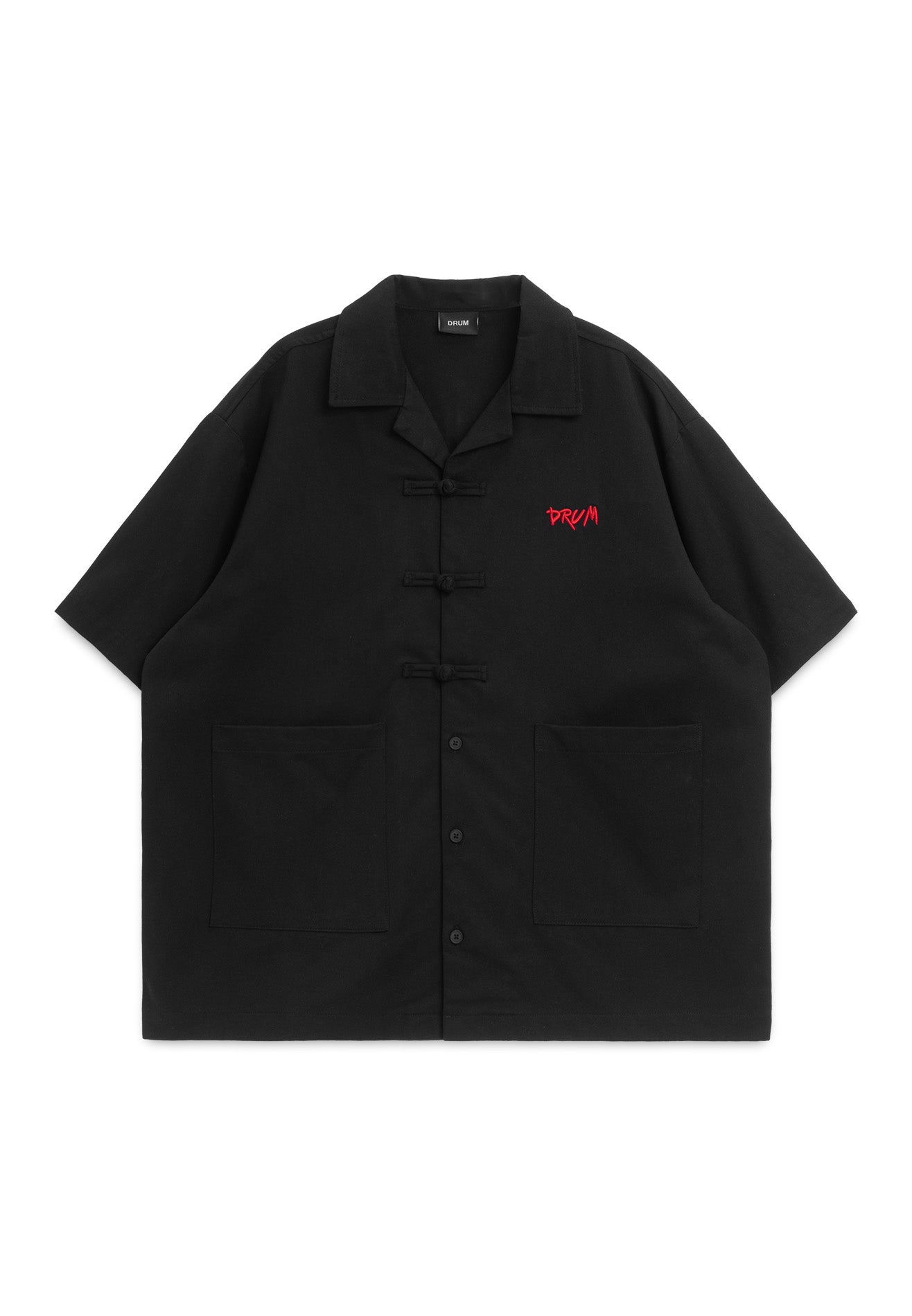DRUM S. CNY Exclusive Short Sleeve Boxy Shirt- Black