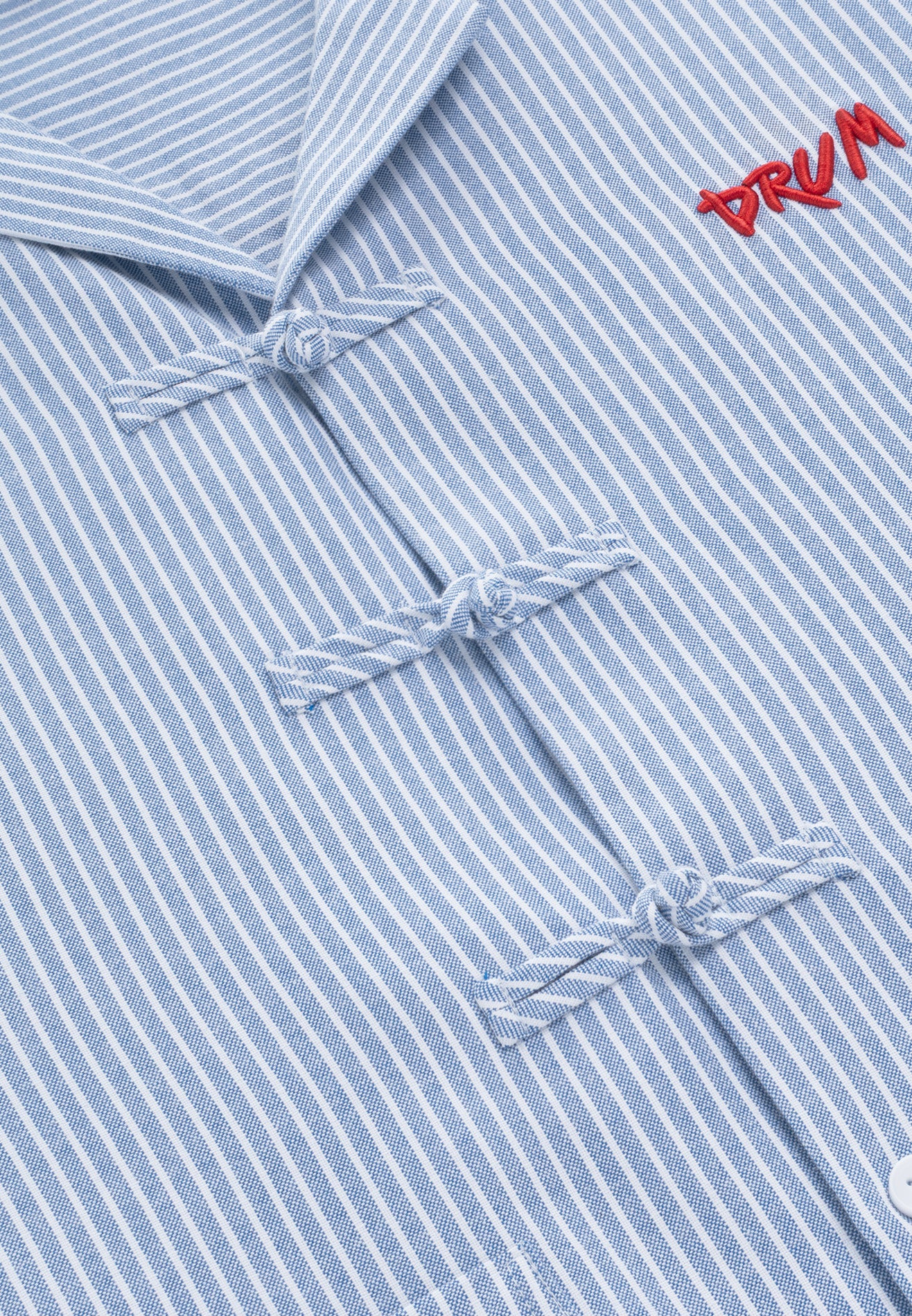 DRUM S. CNY Exclusive Short Sleeve Boxy Stripe Shirt- Blue
