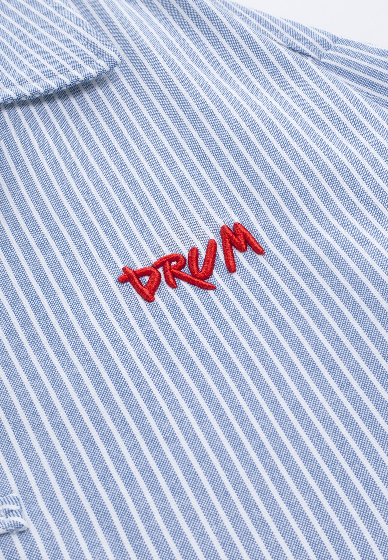 DRUM S. CNY Exclusive Short Sleeve Boxy Stripe Shirt- Blue