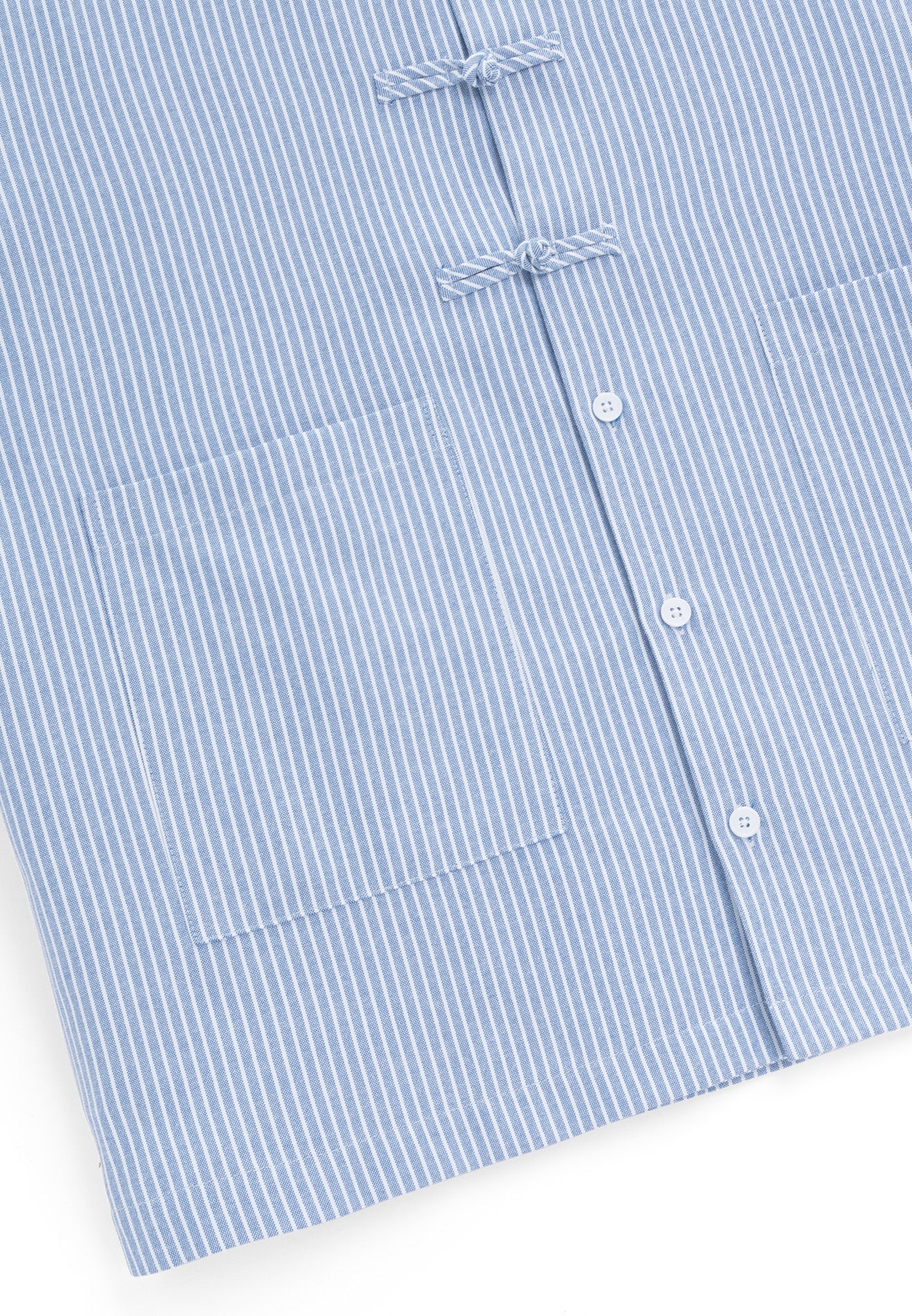 DRUM S. CNY Exclusive Short Sleeve Boxy Stripe Shirt- Blue