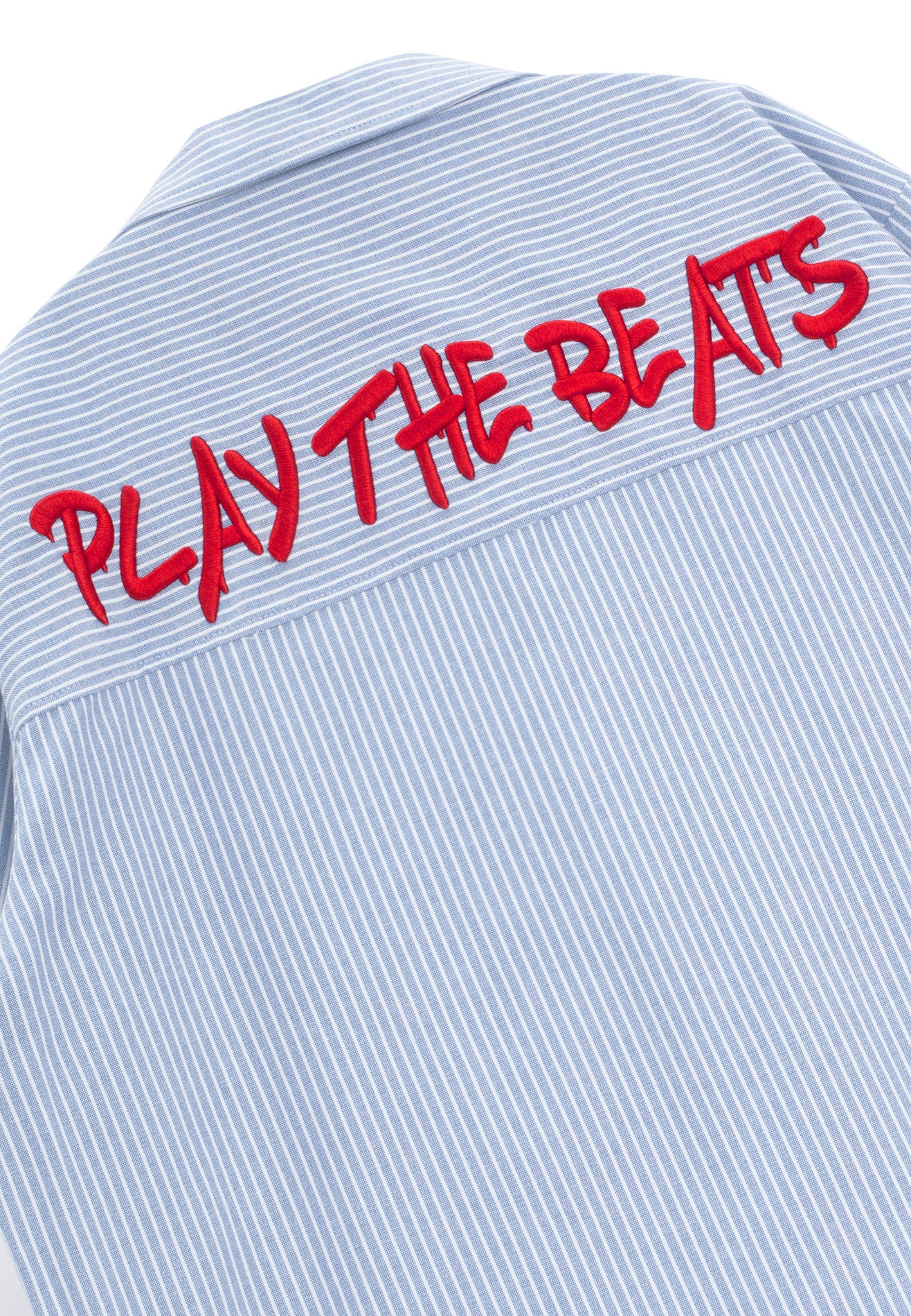 DRUM S. CNY Exclusive Short Sleeve Boxy Stripe Shirt- Blue