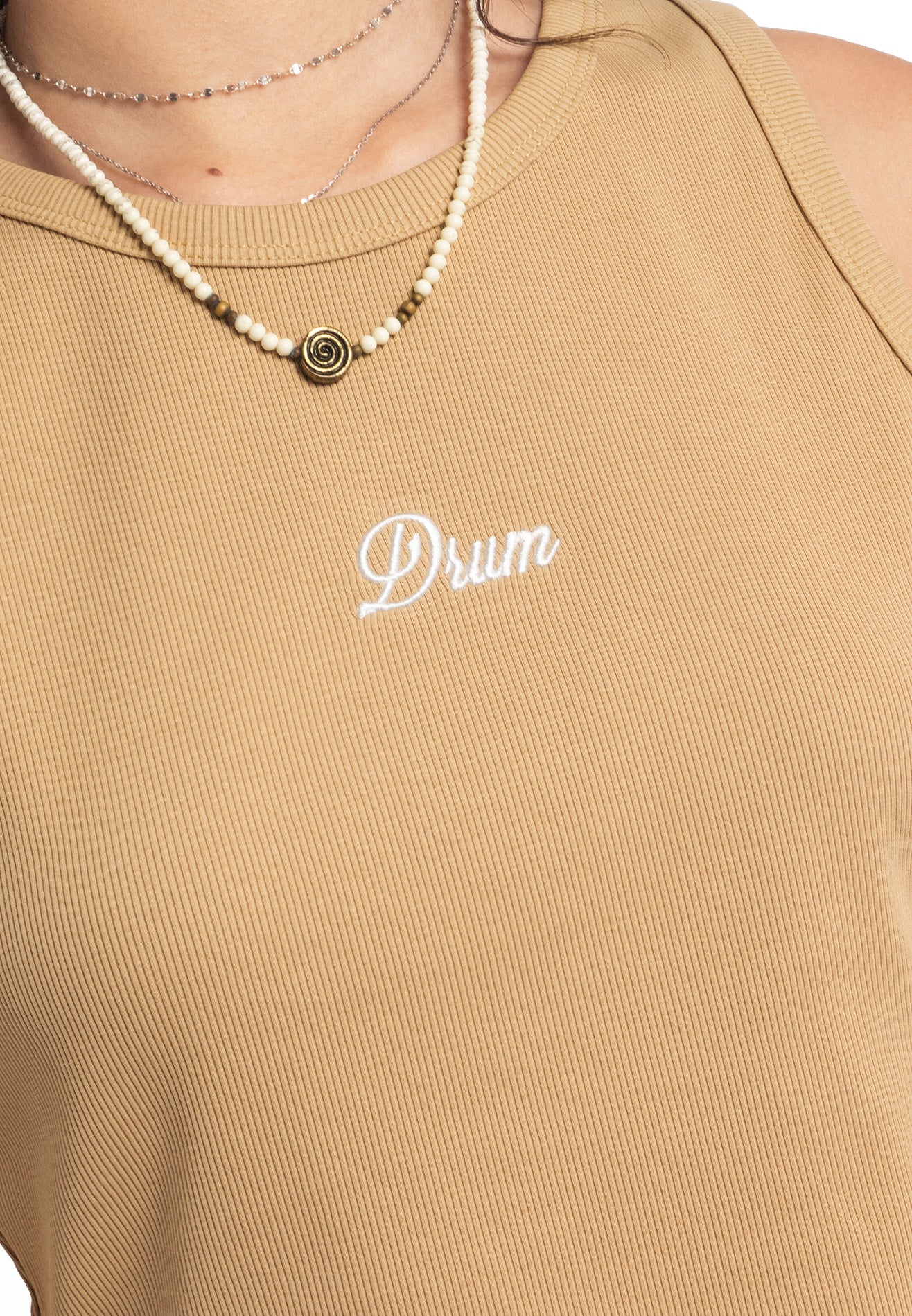 Select Ladies Tank Crop Top- Khaki