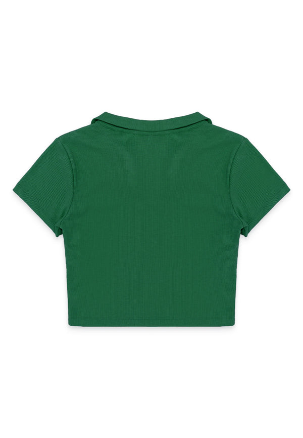 DS Short Sleeve Crop Top- Green