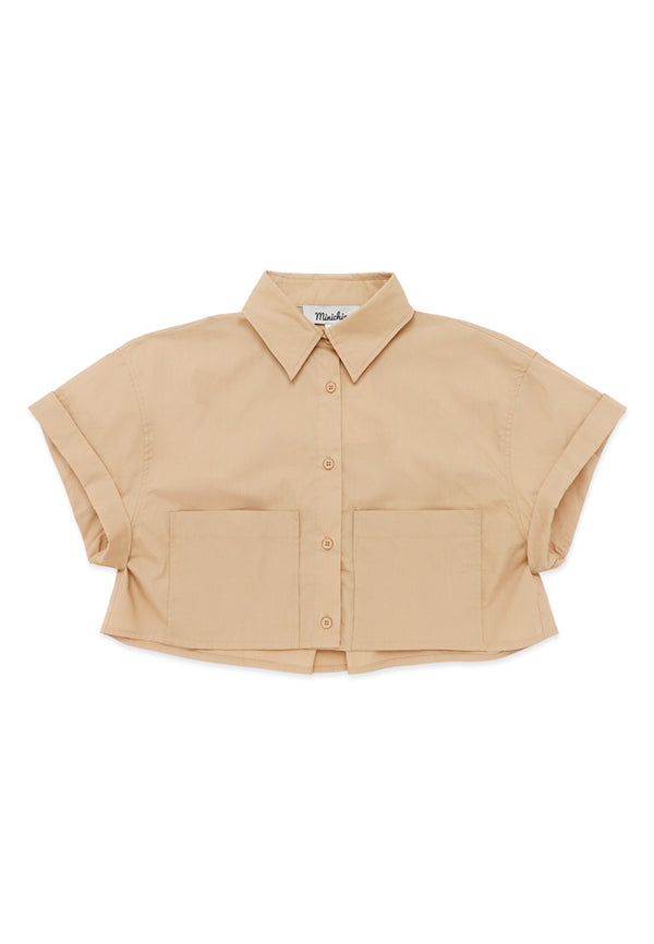 Pocket Crop Shirt- Khaki
