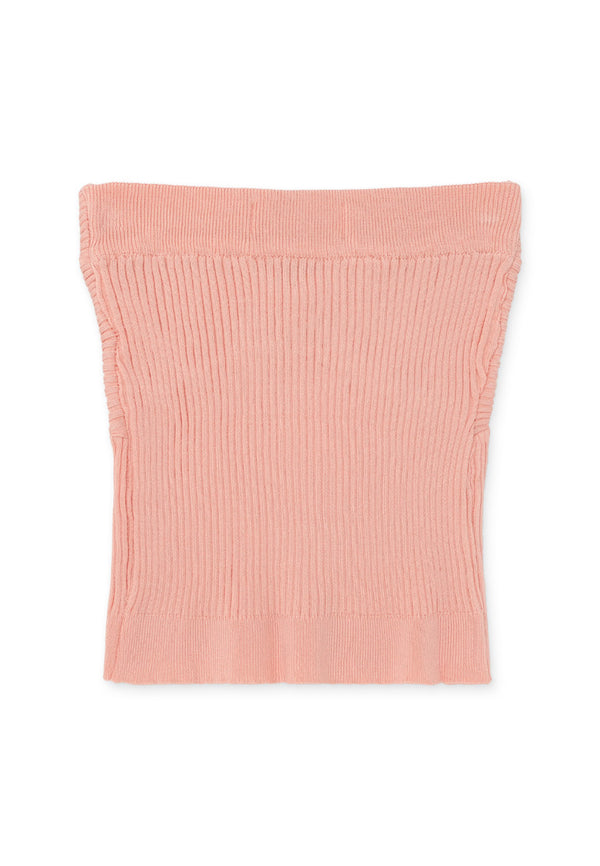 Off Shoulder Knit Top- Pink