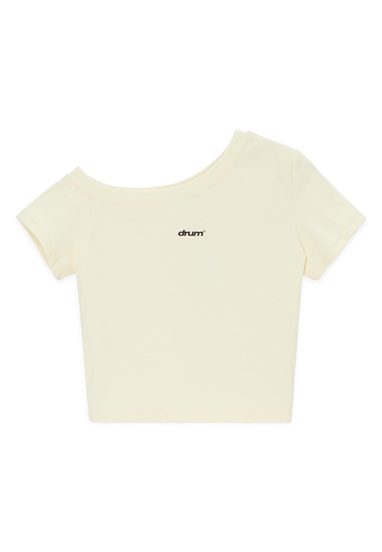 DRUM E. Women Asymmetrical Neckline Top- Beige
