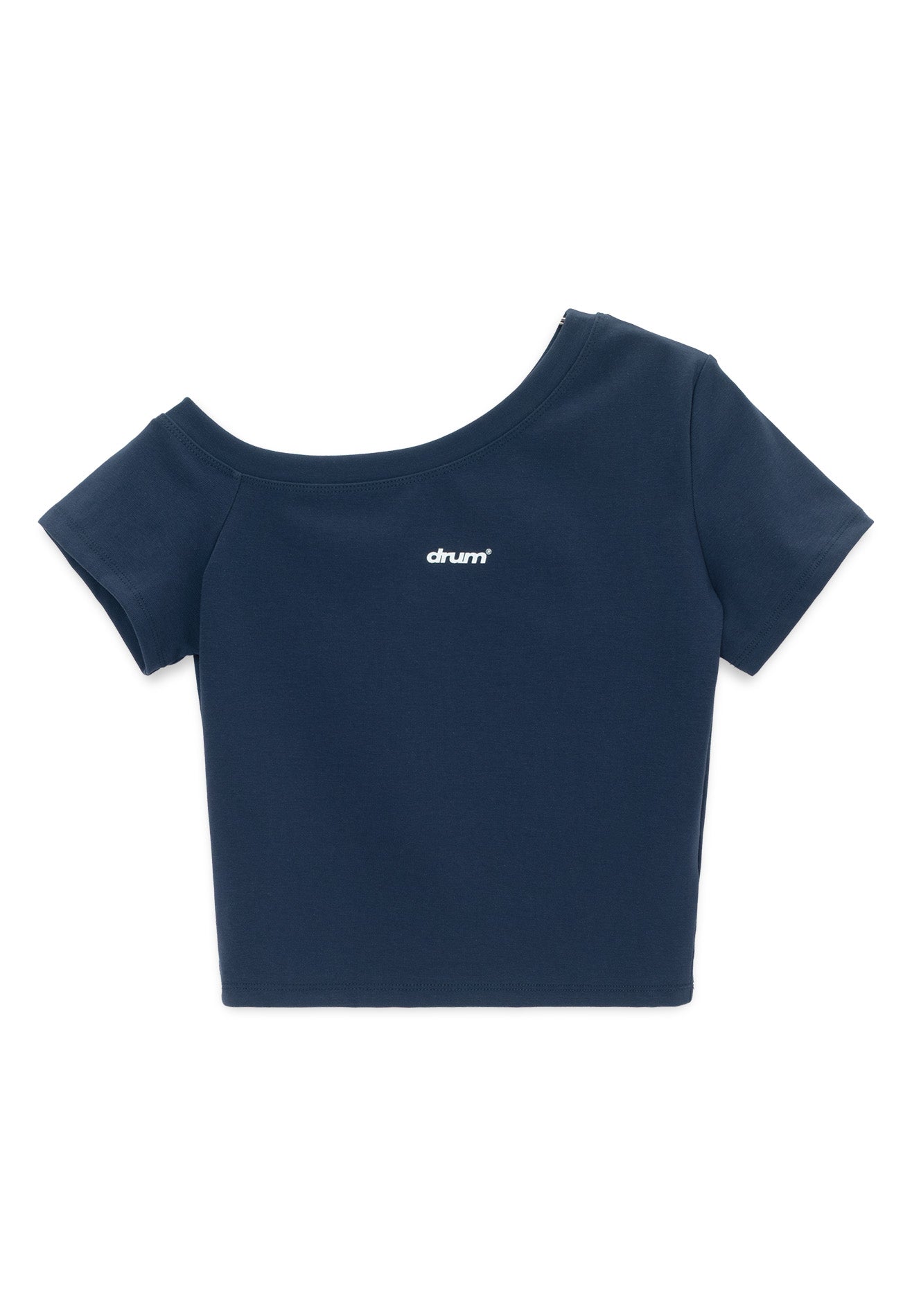 DRUM E. Women Asymmetrical Neckline Top- Dark Blue