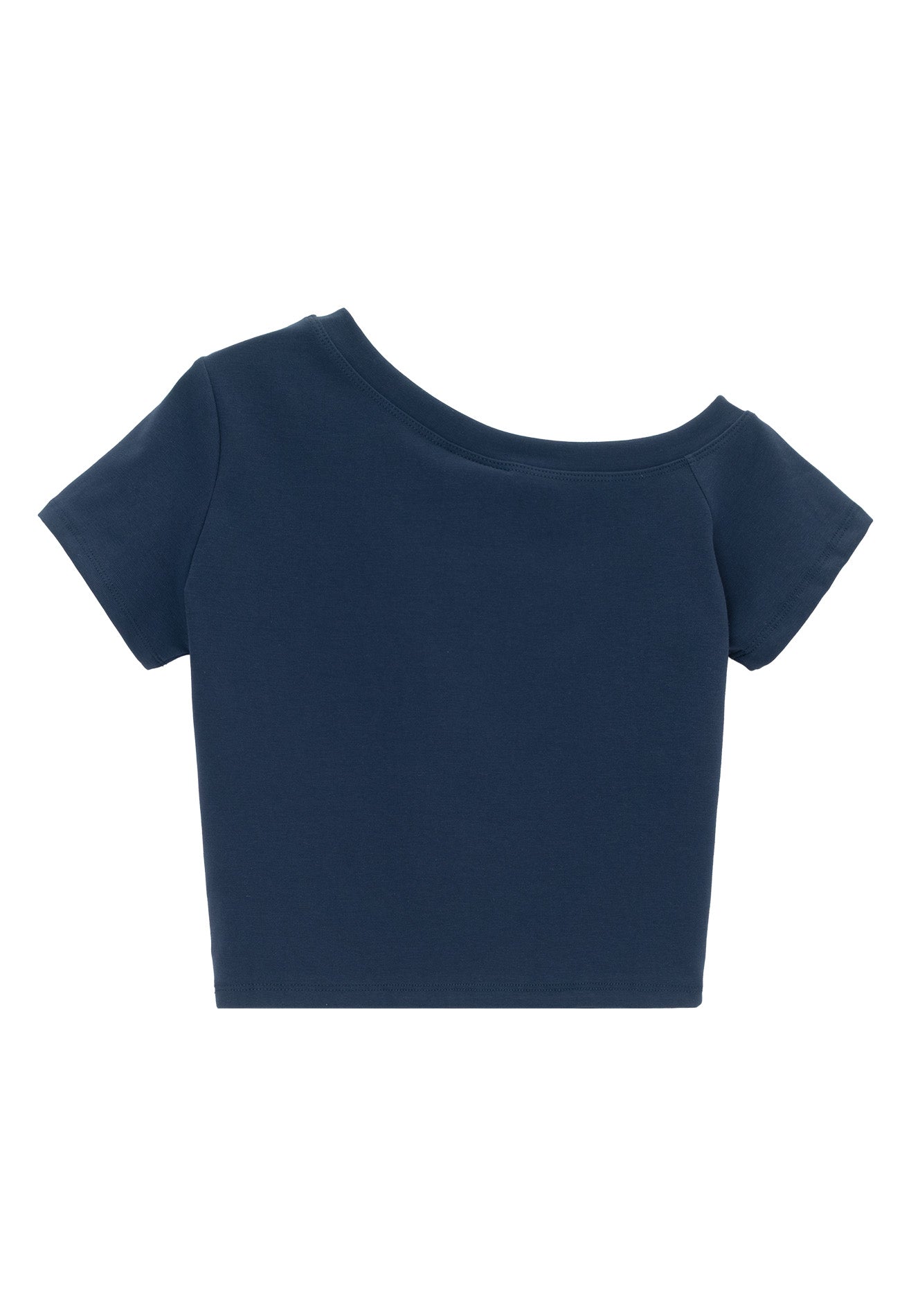 DRUM E. Women Asymmetrical Neckline Top- Dark Blue