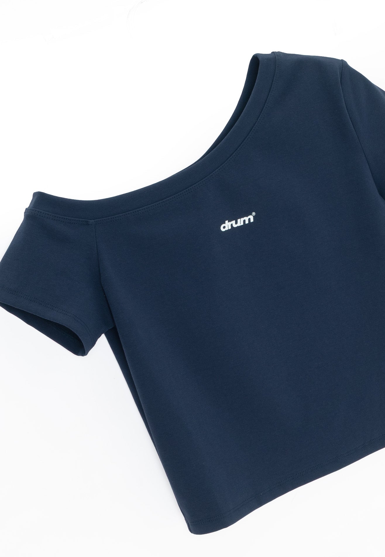DRUM E. Women Asymmetrical Neckline Top- Dark Blue