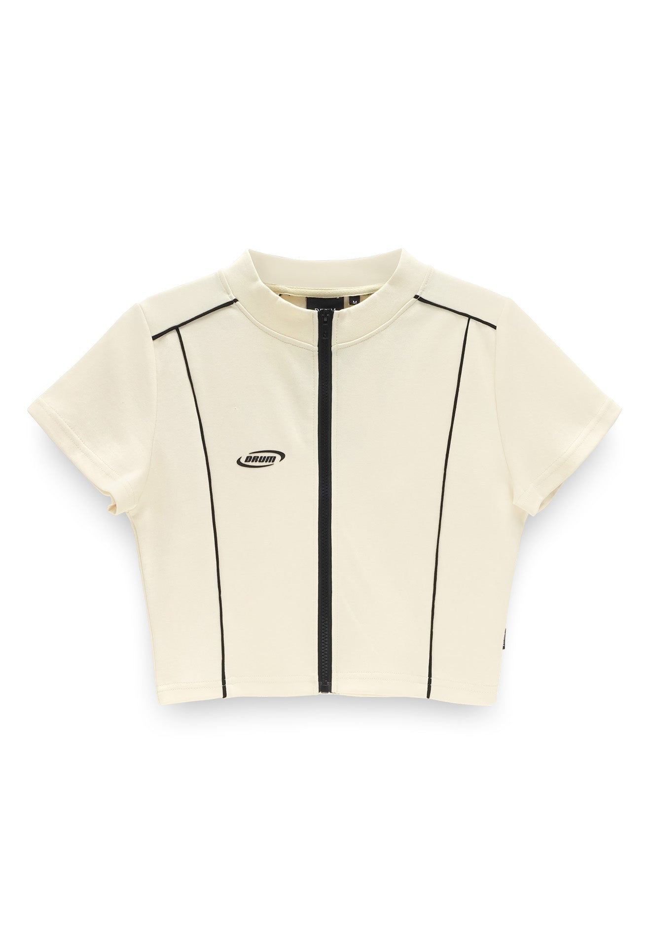 DRUM Select Full Zip Crop Top- Light Khaki