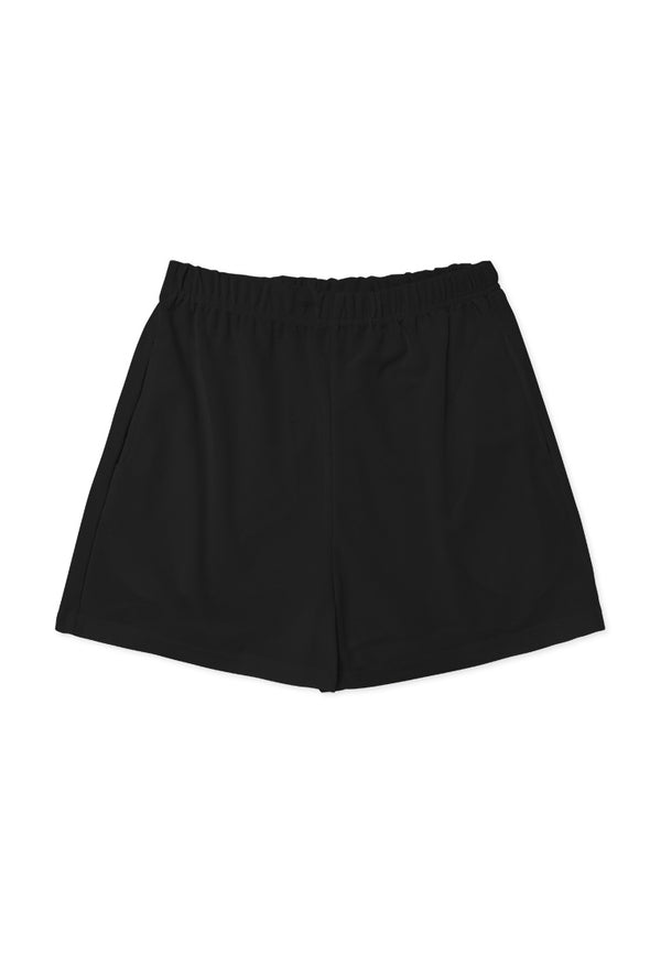 FREH Collar Tee and Shorts Twin Set- Black