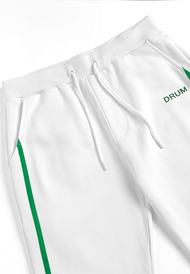 DRUM Select Side Stripe Sweatpants- White
