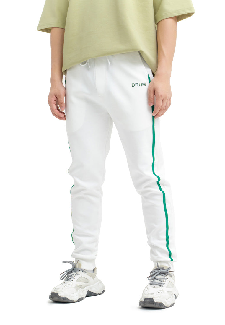 DRUM Select Side Stripe Sweatpants- White