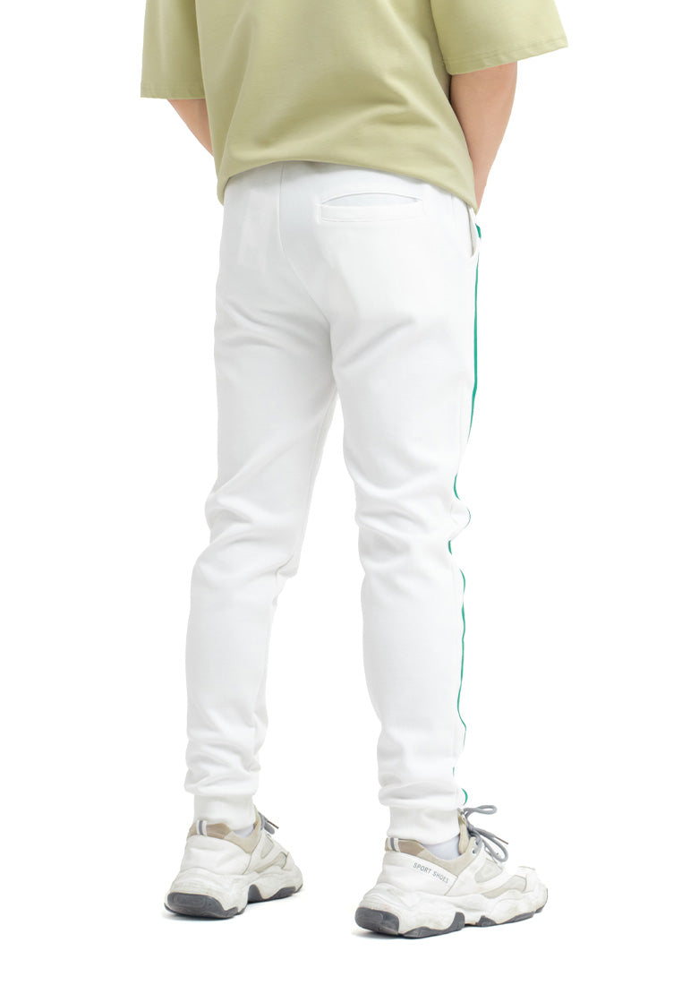 DRUM Select Side Stripe Sweatpants- White