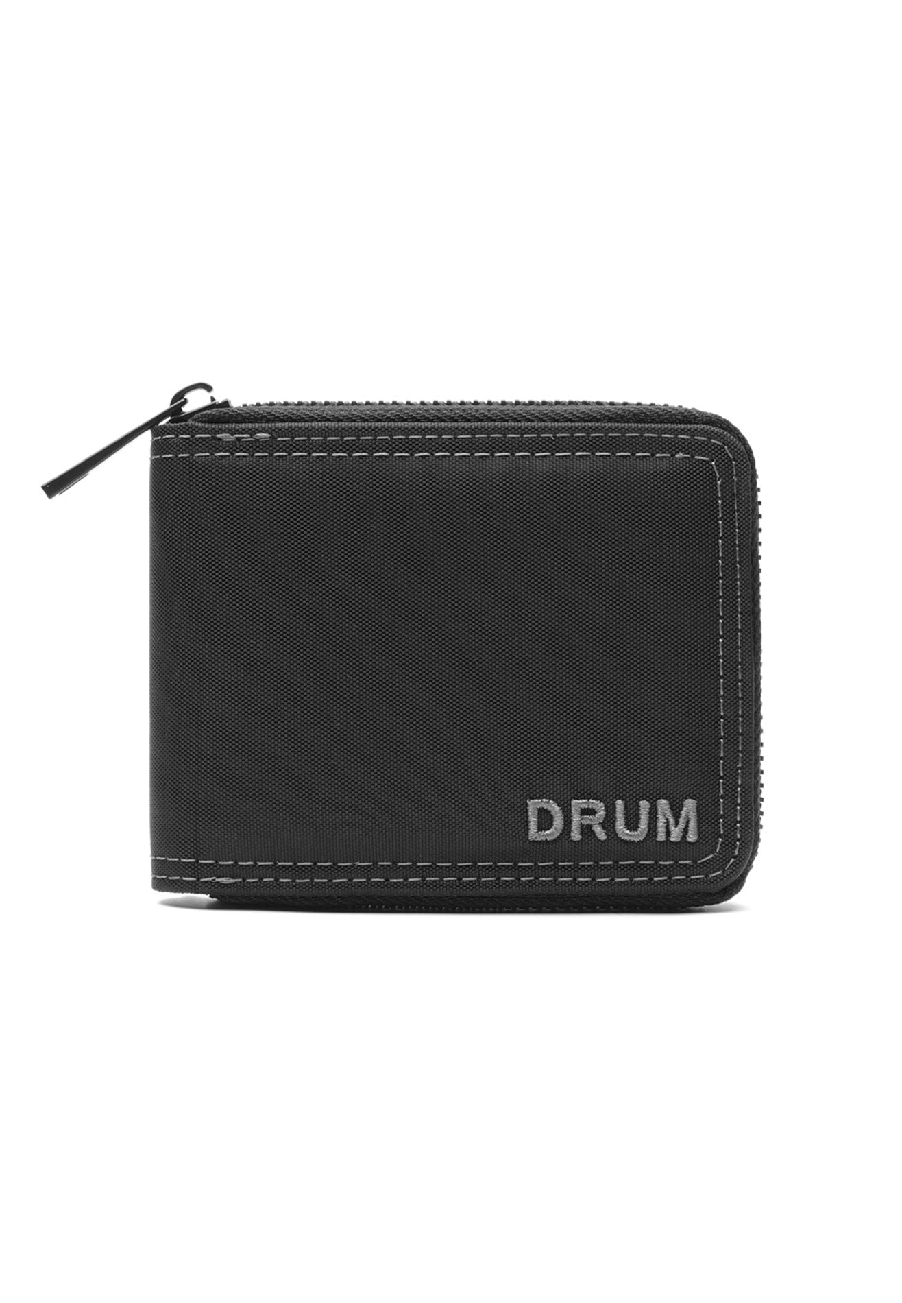 DRUM Zip Wallet- Black