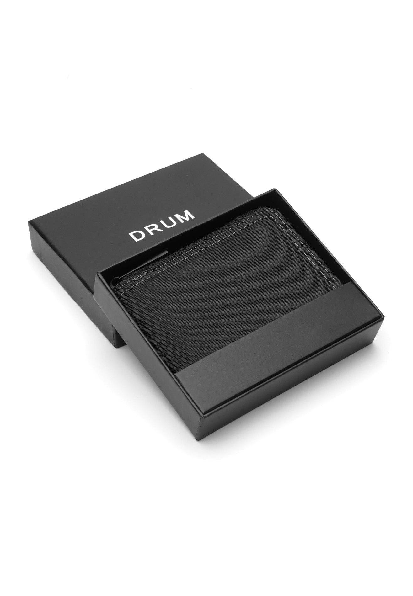 DRUM Zip Wallet- Black