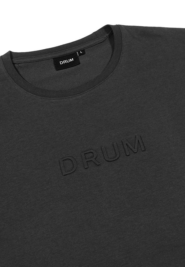 DRUM SELECT Logo Pop Up Tee- Grey